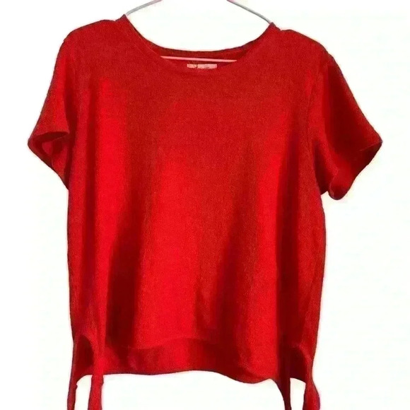 Madewell Red Textured Top 🍄 - Picture 4 of 7